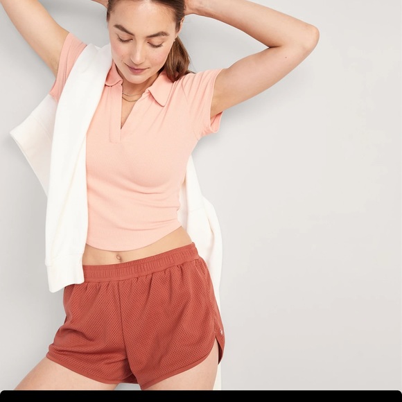 NWT OLD NAVY Mid-Rise StretchTech Dolphin-Hem Run Shorts -- 3-inch inseam LARGE - Picture 3 of 7